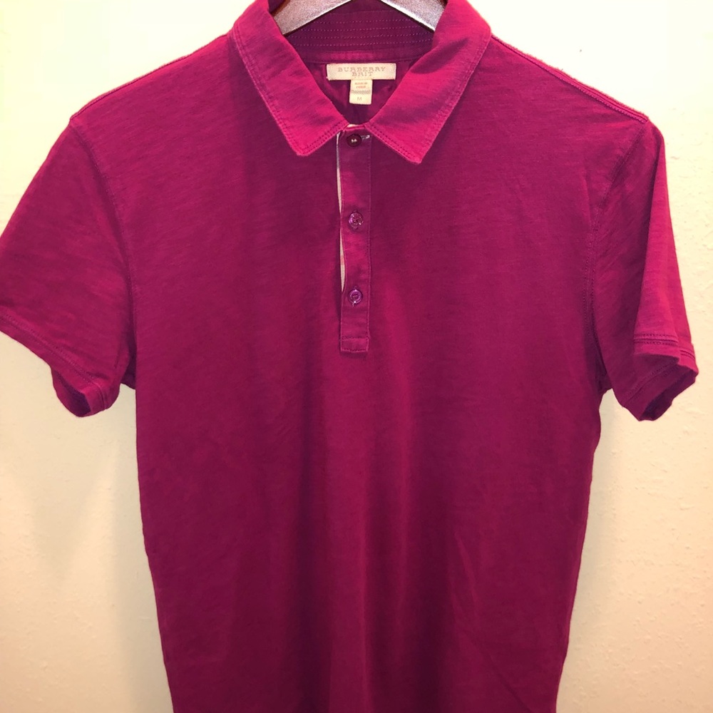 Burberry men polo Raspberry Sorbet size M